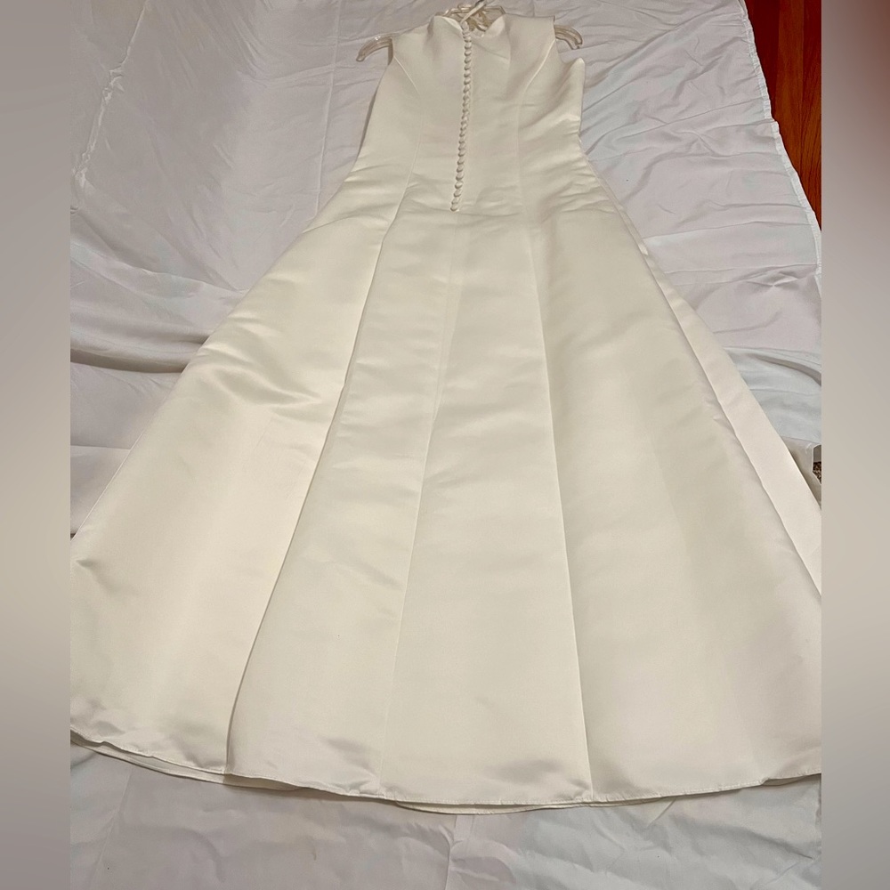 Beautiful David’s Bridals-Ivory Dress-Girl’s Size 12-Preowned-Good Condition - Picture 9 of 15